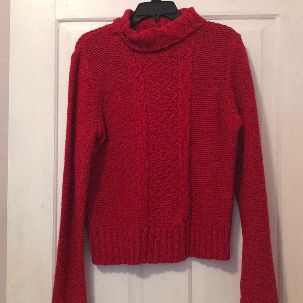 Liz Claiborne Crazy Horse Red Glitter Sweater